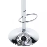 2 db krémszínű műbőr és hajlított fa bárszék