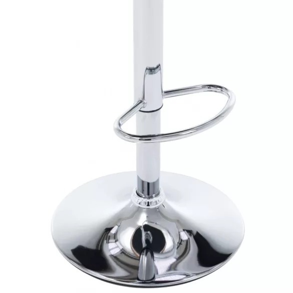 2 db krémszínű műbőr és hajlított fa bárszék