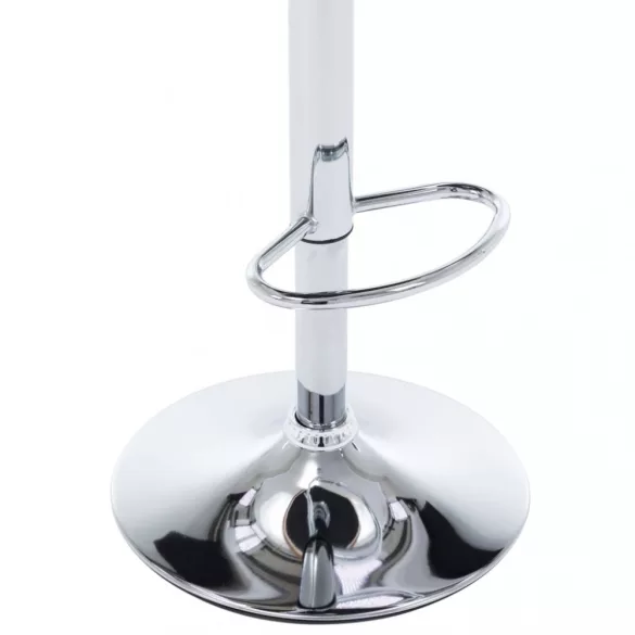 2 db krémszínű műbőr és hajlított fa bárszék