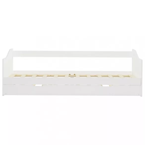 fehér fenyőfa kihúzható kanapéágykeret 90 x 200 cm