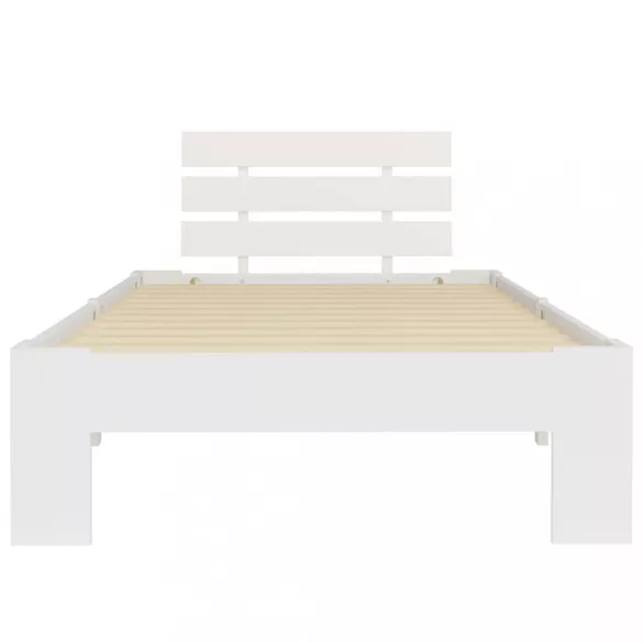 fehér tömör fenyőfa ágykeret 90 x 200 cm