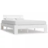 fehér tömör fenyőfa ágy matrac nélkül 120 x 200 cm