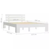 fehér tömör fenyőfa ágy matrac nélkül 120 x 200 cm