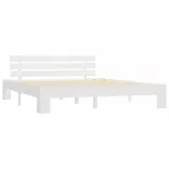 fehér tömör fenyőfa ágy matrac nélkül 160 x 200 cm