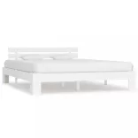 fehér tömör fenyőfa ágy matrac nélkül 180 x 200 cm