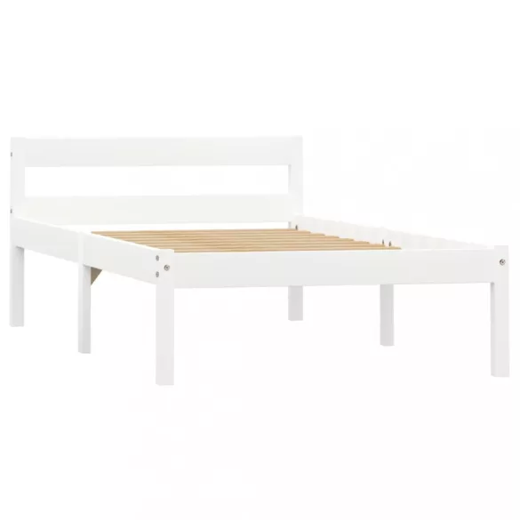 fehér tömör fenyőfa ágykeret 90 x 200 cm