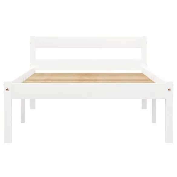 fehér tömör fenyőfa ágykeret 90 x 200 cm