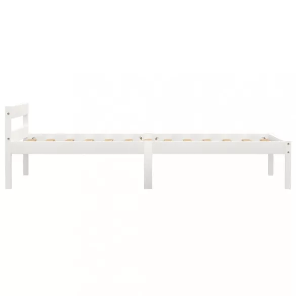fehér tömör fenyőfa ágykeret 90 x 200 cm