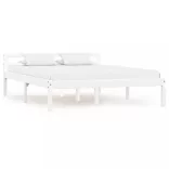 fehér tömör fenyőfa ágykeret 140 x 200 cm