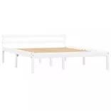 fehér tömör fenyőfa ágykeret 140 x 200 cm