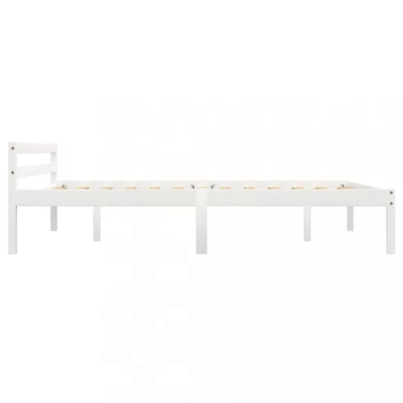 fehér tömör fenyőfa ágykeret 140 x 200 cm