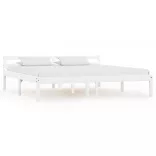 fehér tömör fenyőfa ágykeret 160 x 200 cm