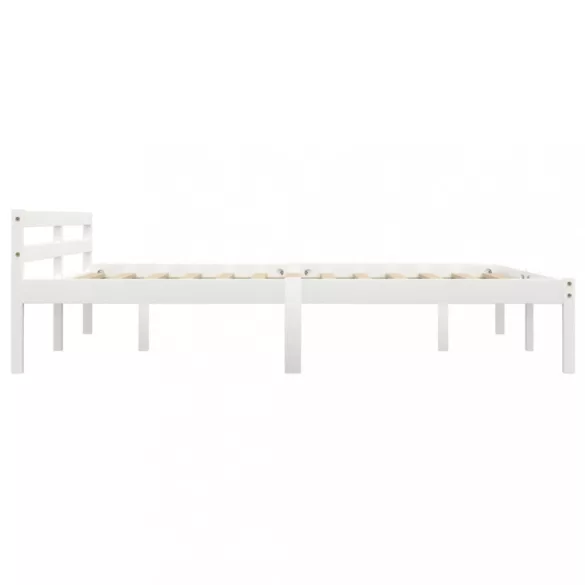 fehér tömör fenyőfa ágykeret 160 x 200 cm