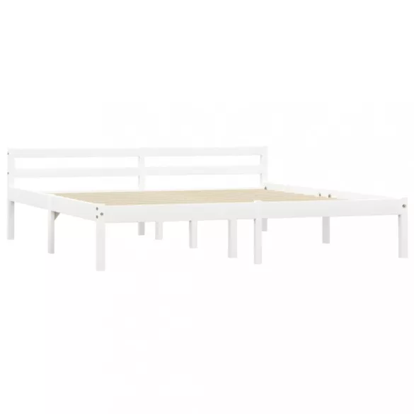 fehér tömör fenyőfa ágykeret 180 x 200 cm