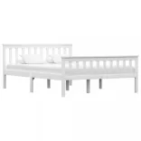 fehér tömör fenyőfa ágykeret 140 x 200 cm