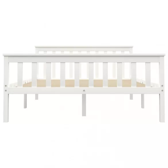 fehér tömör fenyőfa ágykeret 140 x 200 cm