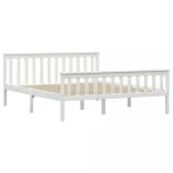 fehér tömör fenyőfa ágykeret 160 x 200 cm