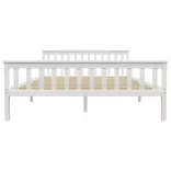 fehér tömör fenyőfa ágykeret 160 x 200 cm