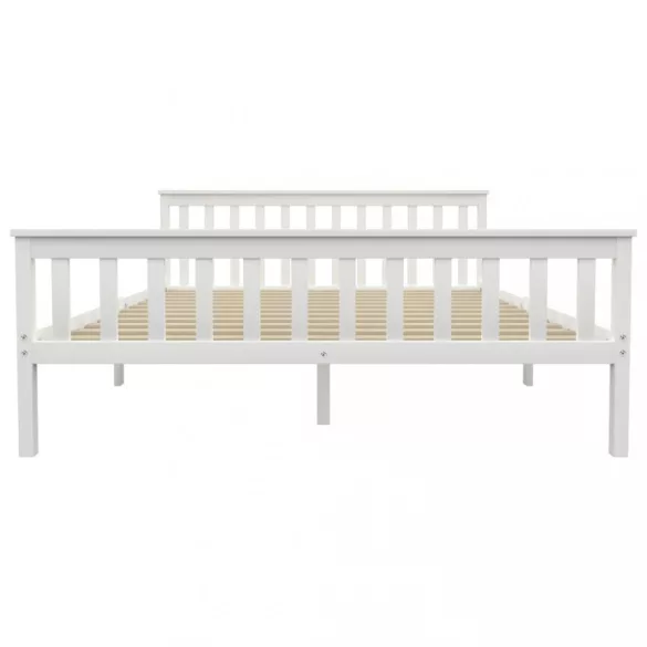 fehér tömör fenyőfa ágykeret 160 x 200 cm