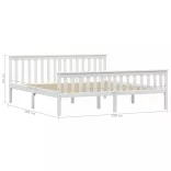 fehér tömör fenyőfa ágykeret 180 x 200 cm