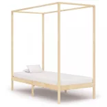 tömör fenyőfa baldachinos ágykeret 100 x 200 cm