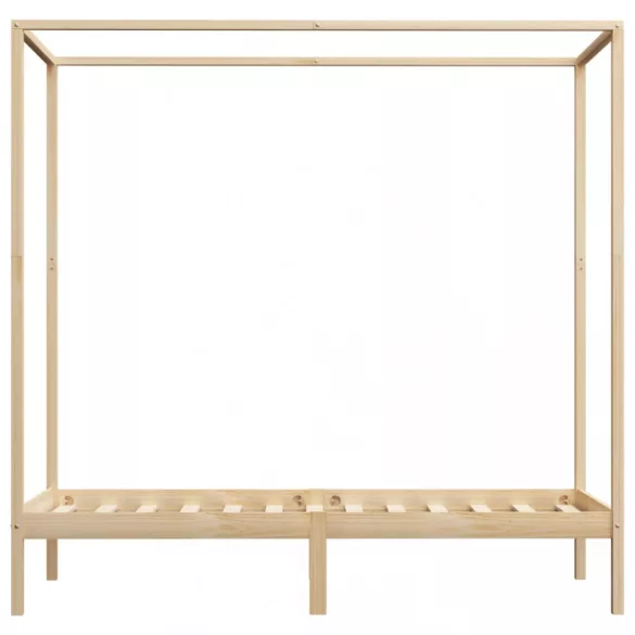 tömör fenyőfa baldachinos ágykeret 100 x 200 cm