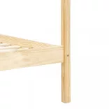 tömör fenyőfa baldachinos ágykeret 100 x 200 cm
