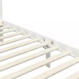 fehér tömör fenyőfa baldachinos ágykeret 100 x 200 cm