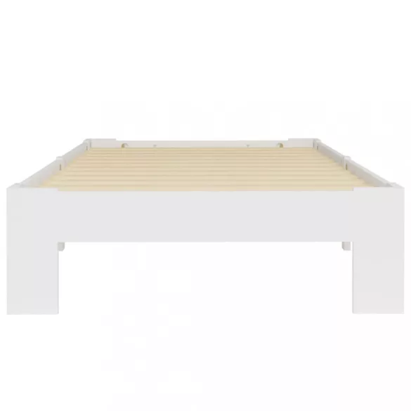 fehér tömör fenyőfa ágykeret 90 x 200 cm