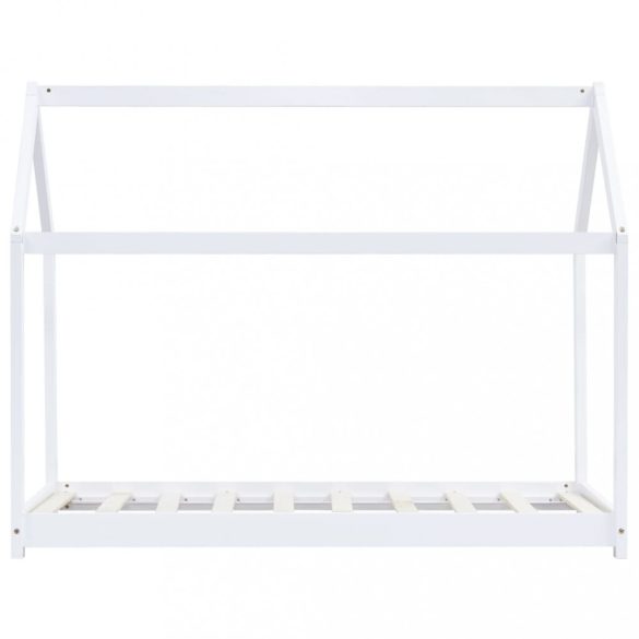 fehér tömör fenyőfa gyerekágy-keret 70 x 140 cm