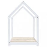 fehér tömör fenyőfa gyerekágy-keret 70 x 140 cm