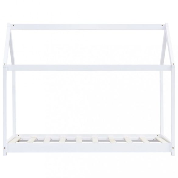 fehér tömör fenyőfa gyerekágy-keret 80 x 160 cm