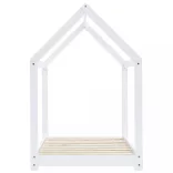 fehér tömör fenyőfa gyerekágy-keret 80 x 160 cm