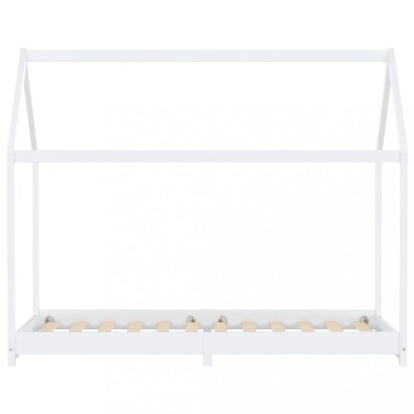 fehér tömör fenyőfa gyerekágy-keret 90 x 200 cm