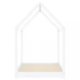 fehér tömör fenyőfa gyerekágy-keret 90 x 200 cm