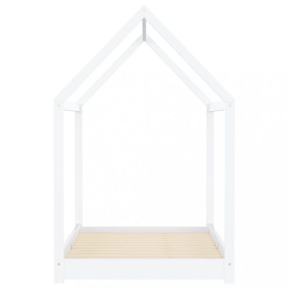 fehér tömör fenyőfa gyerekágy-keret 90 x 200 cm