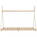 tömör fenyőfa gyerekágy-keret 90 x 200 cm