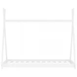 fehér tömör fenyőfa gyerekágy-keret 70 x 140 cm