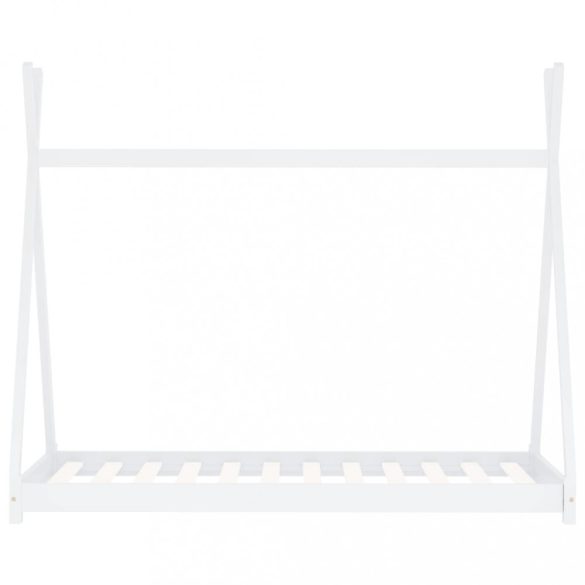fehér tömör fenyőfa gyerekágy-keret 70 x 140 cm