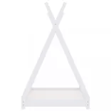 fehér tömör fenyőfa gyerekágy-keret 70 x 140 cm