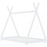 fehér tömör fenyőfa gyerekágy-keret 80 x 160 cm