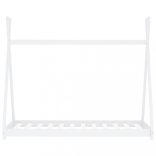 fehér tömör fenyőfa gyerekágy-keret 80 x 160 cm