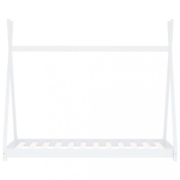 fehér tömör fenyőfa gyerekágy-keret 80 x 160 cm