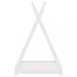 fehér tömör fenyőfa gyerekágy-keret 80 x 160 cm