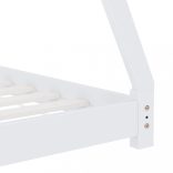 fehér tömör fenyőfa gyerekágy-keret 80 x 160 cm