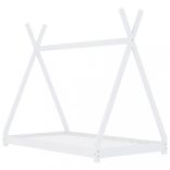 fehér tömör fenyőfa gyerekágy-keret 90 x 200 cm