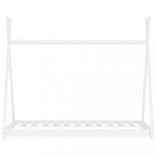 fehér tömör fenyőfa gyerekágy-keret 90 x 200 cm