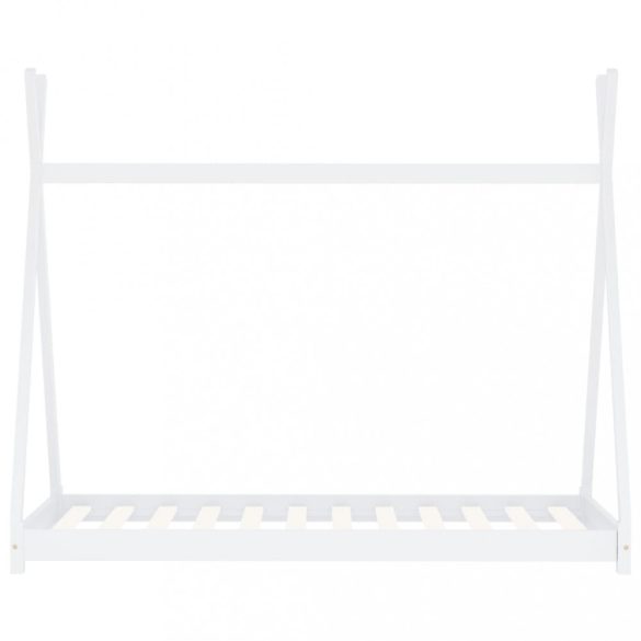 fehér tömör fenyőfa gyerekágy-keret 90 x 200 cm