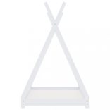 fehér tömör fenyőfa gyerekágy-keret 90 x 200 cm