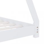 fehér tömör fenyőfa gyerekágy-keret 90 x 200 cm